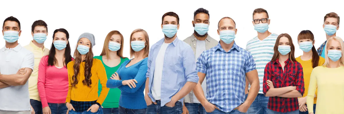 People with masks
